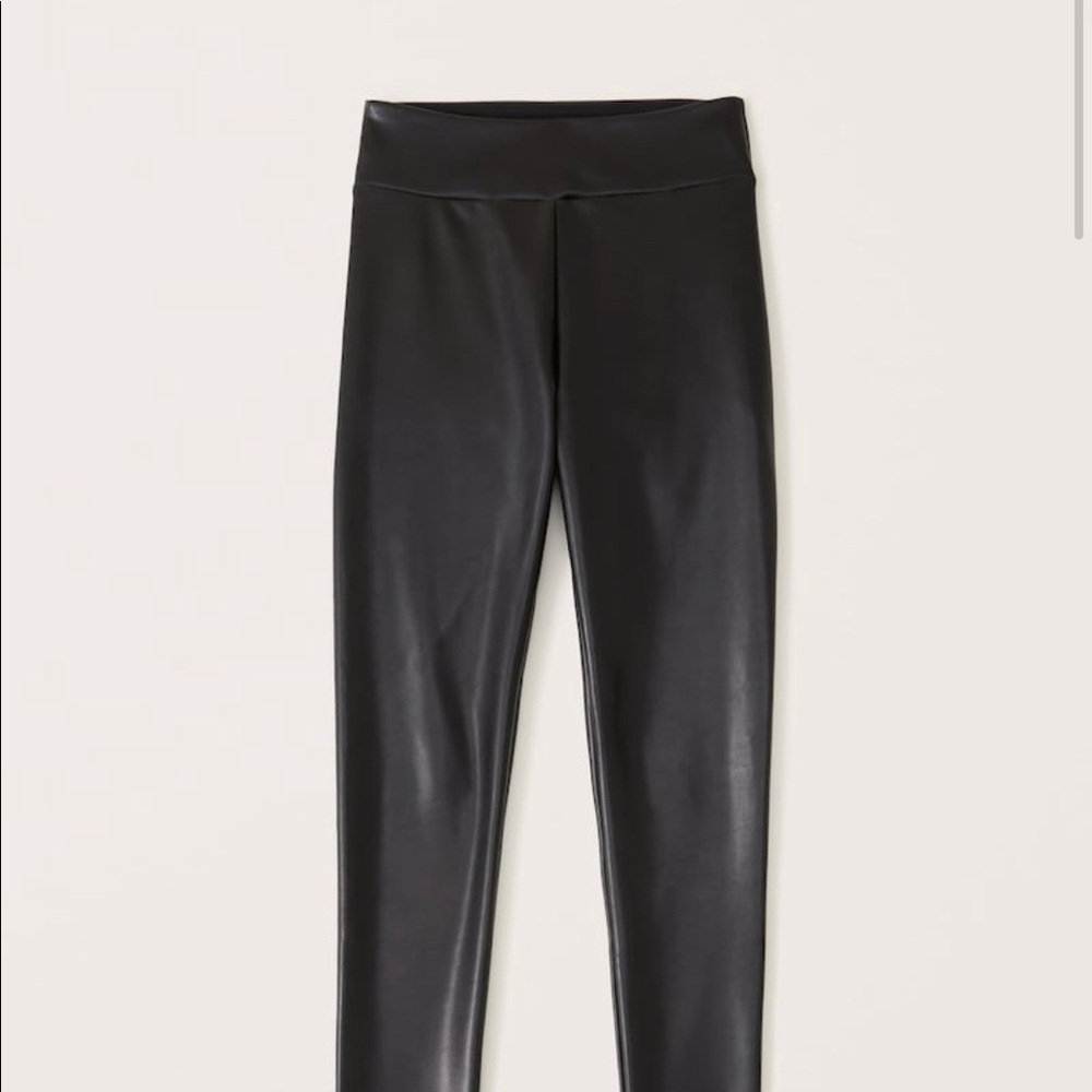 A&F Vegan leather leggings.